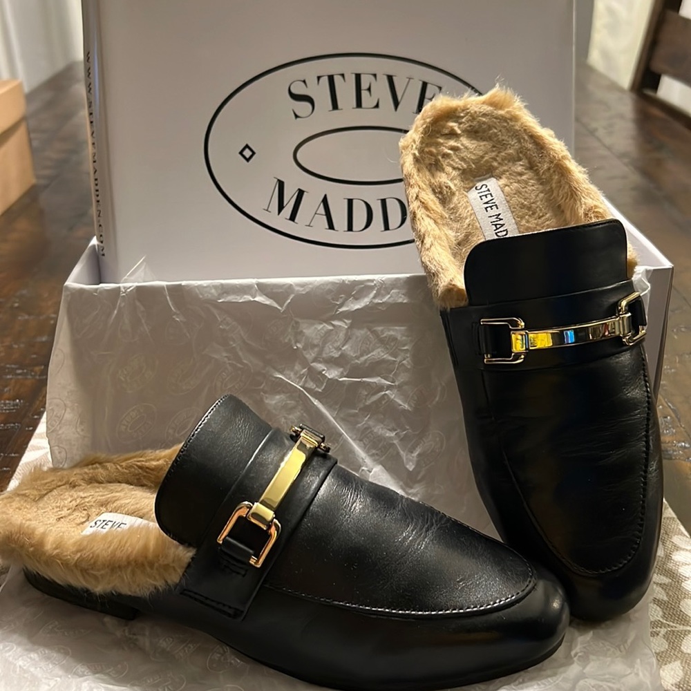 Steve, Madden, leather mules
